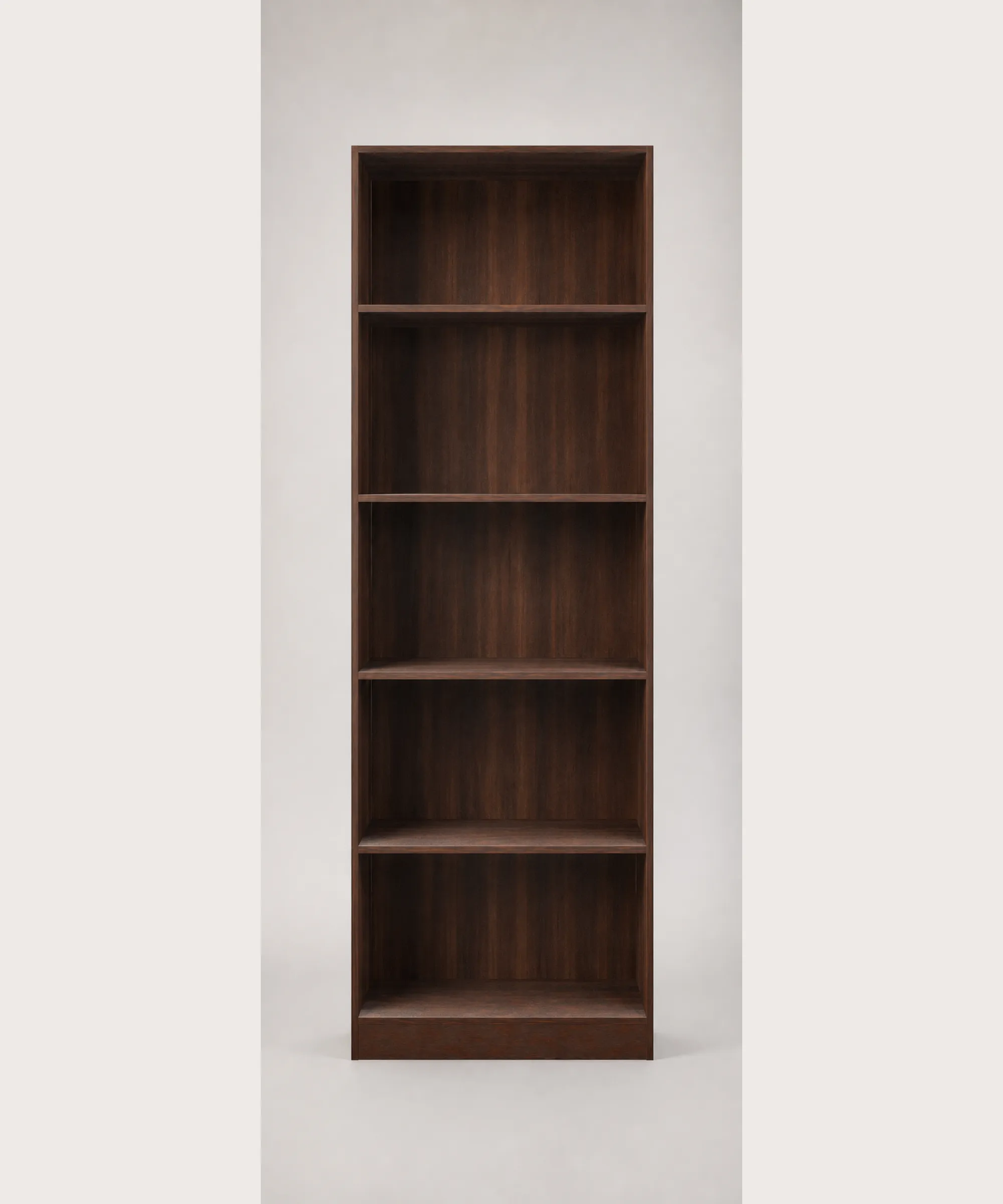 Front view of the FIG cabinet and its four fixed shelves